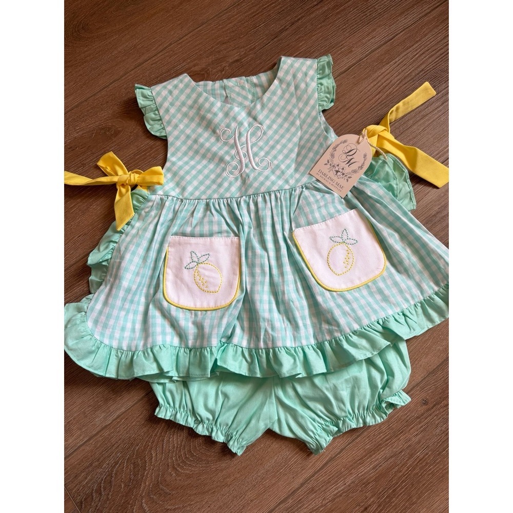 Darling Mae NWT H Monogram Side Tie Set